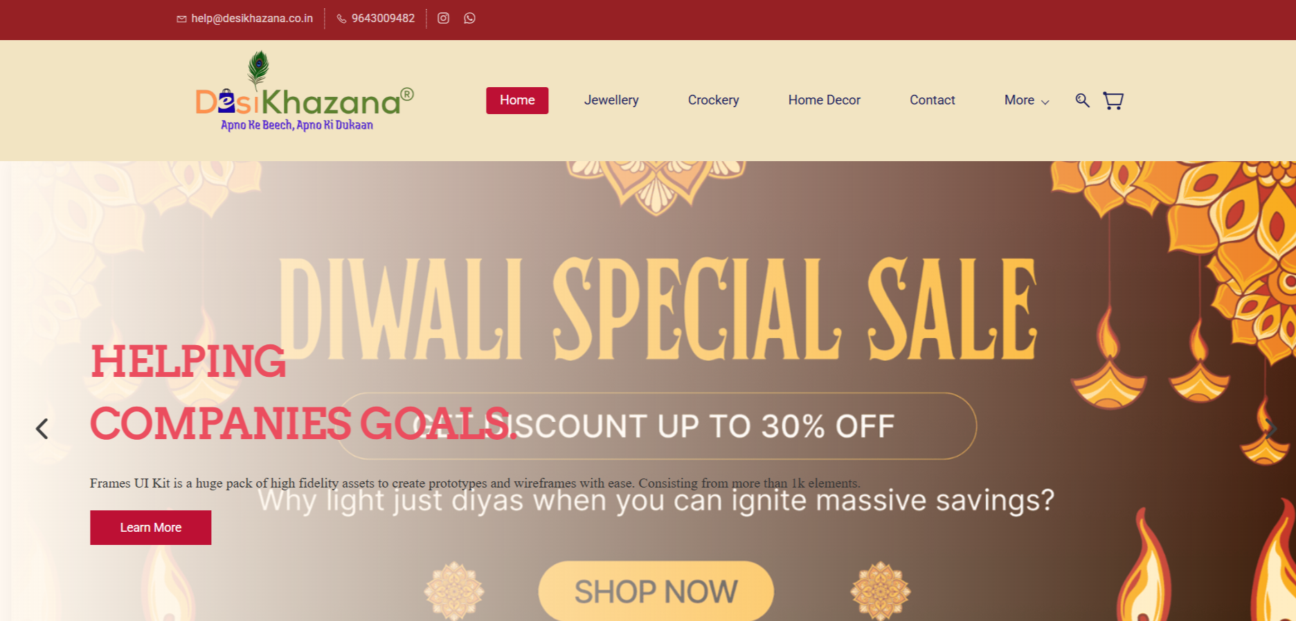 Zoho Commerce Project 1: Desi Khazana